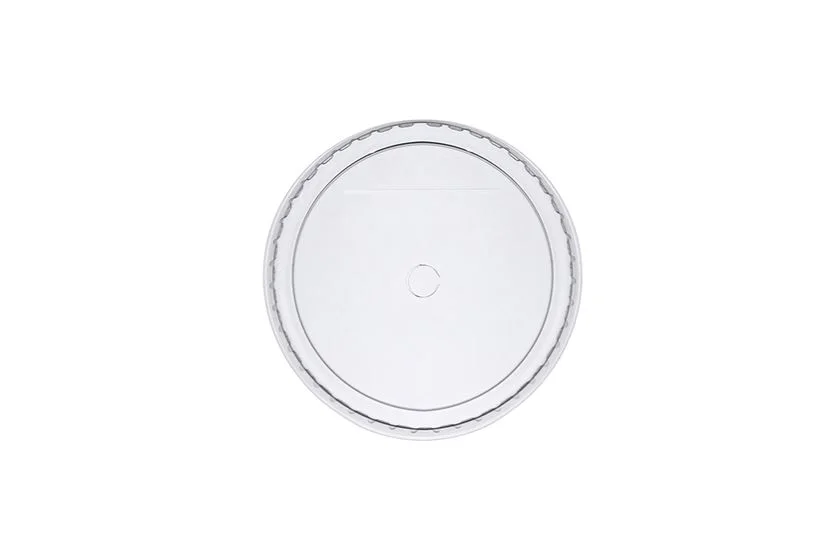 Καπάκι Pet Flat 90mm  με τρύπα 8mm Διάφανο -FL90-100 Τμχ